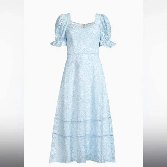 Rachel Parcell Two-Tone Lace Flared Midi Dress - Picture 3 of 5